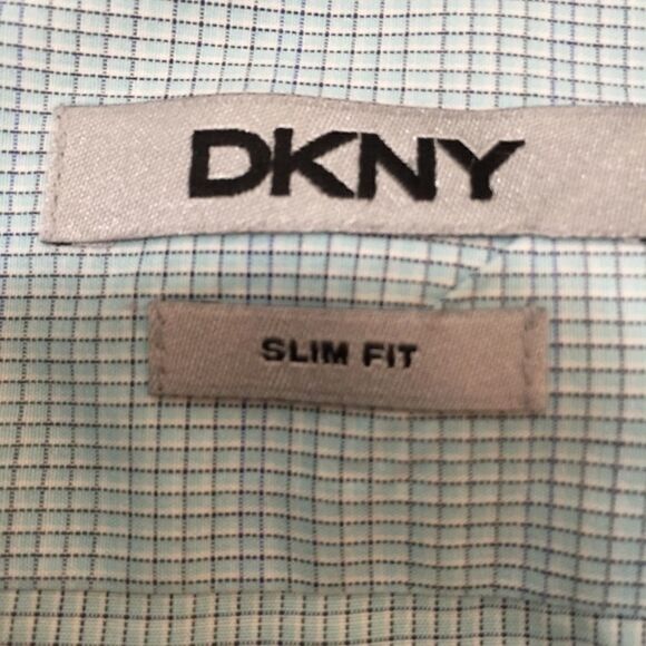 DKNY Micro Box Button Down! Tiffany Blue - Picture 2 of 4